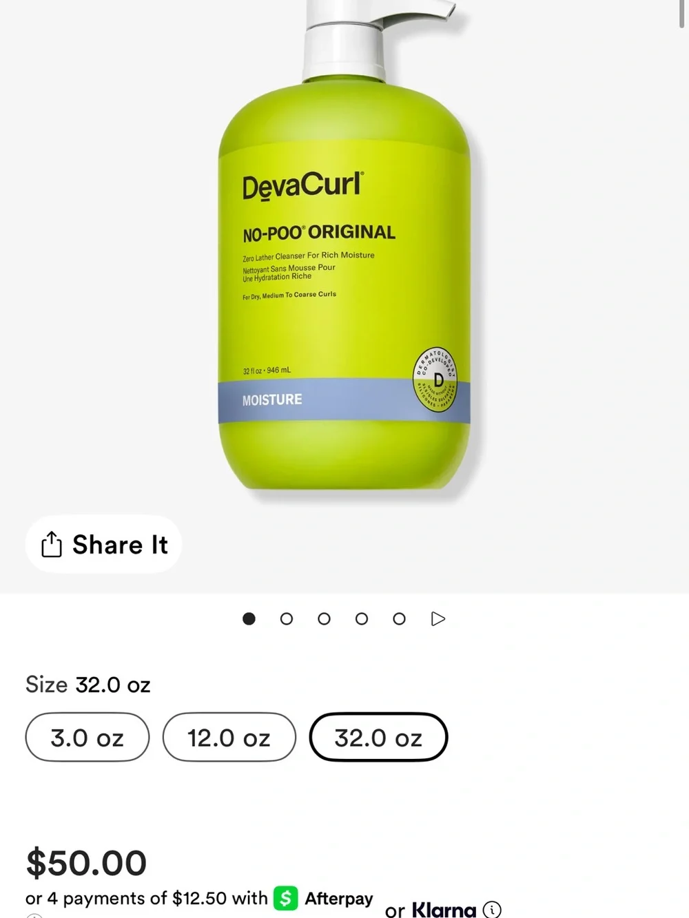 DevaCurl Low-Poo Original Mild Lather Cleanser - Green NEW 32oz With Punp
